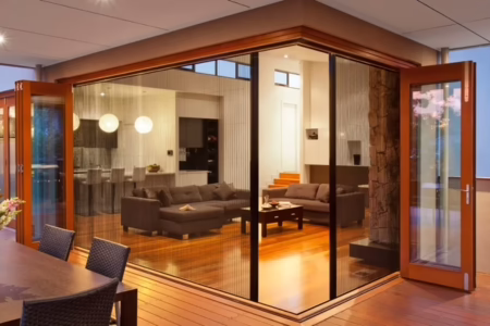 Bifold vs sliding patio doors on modern Florida home