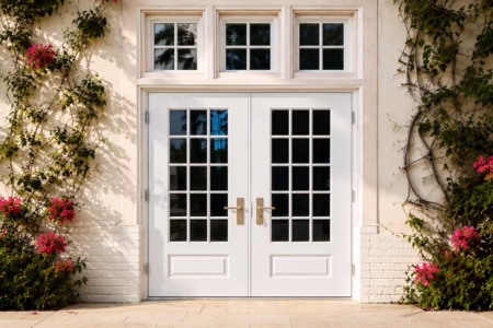 Accoya pivot door on Florida coastal home exterior